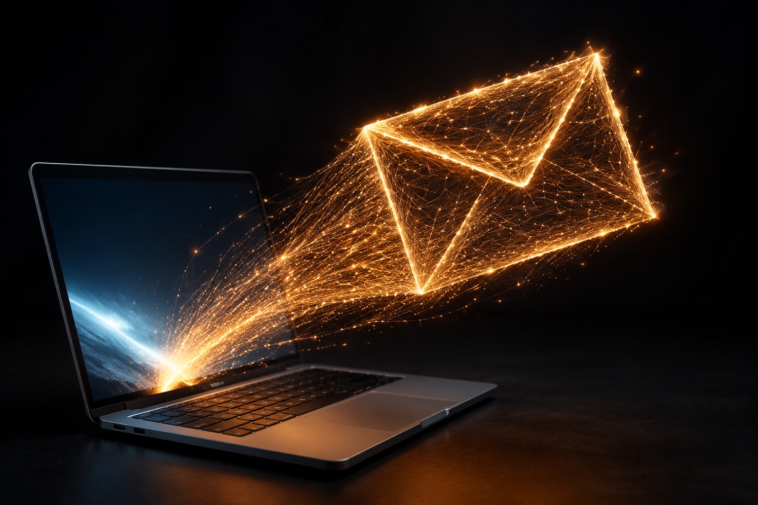 Zářící obálka ze světelných vláken — e-mailová komunikace s&nbsp;klienty
